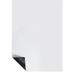 A4 Magneet blad lijm zwart rubber magnetische mat voor koelkast foto en foto koelkast magneten sticker witte magnetische vellen (kleur: met sticker 1.5)
