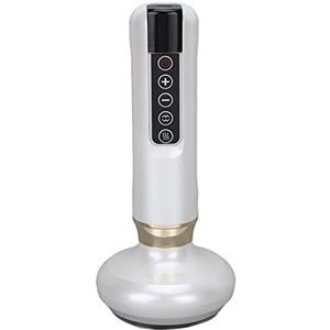 Elektrische Cupping Gua Sha Massager Infrarood Licht Diep Ontspannend Elektrisch Cupping Therapie Tool Heet Kompres 12 Suckers Verlicht Vermoeidheid voor Thuisgebruik (Wit)