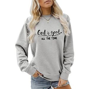 God is Good All The Time Sweatshirt, Christian Faith Shirt Women Crewneck Religious Pullovers Tops Jesus Lover Gifts