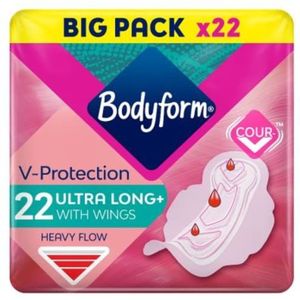 Bodyform Ultra Super lange handdoek met vleugels, 24 pads