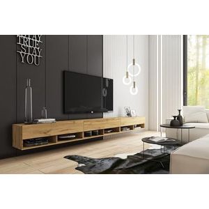 Muebles Slavic TV-kast 300 cm, woonkamermeubilair, RTV meubilair, 6 planken, 3 kasten, moderne woonkamer meubels, woonkamer meubels