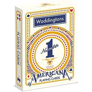 Waddingtons Number 1 Americana Speelkaartspel, klassiek kaartspel in verband met de sterren en strepen, poker, rummy, solitaire of snap, cadeau en speelgoed voor jongens, meisjes en volwassenen vanaf