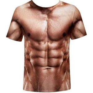 Mannen Zomer T-Shirt Kleding Mode Straat Tees Vlees Patroon Oversized Mannelijke Korte Mouw, 81, L