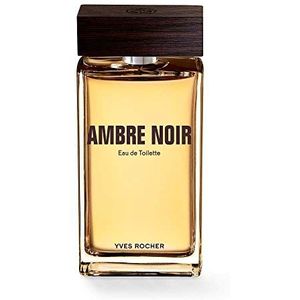 Yves Rocher AMBRE NOIR Eau de Toilette, parfum voor heren, sensueel elegante geur, Valentijnsdag, cadeau-idee voor mannen, 1 x verstuiver, 100 ml