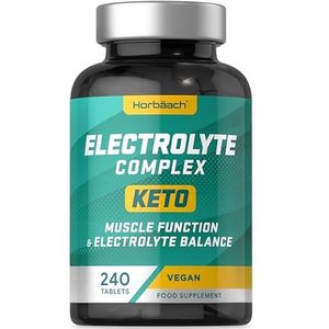 Elektrolyten Tabletten | Keto | 1575mg | 240 Vegan Tabletten | met Calcium, Magnesium, Kalium, Natrium & Chloor | Horbaach