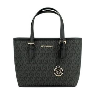 Michael Kors Jet Set Travel Md Carryall Tote voor dames, Zwart, XS, Alle dragen