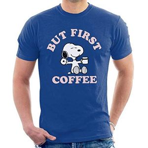 Peanuts Maar eerste koffie Snoopy mannen T-Shirt