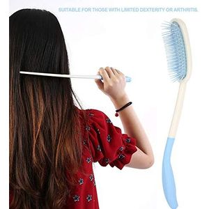 Lange kambereik, hoogwaardige kunststof Duurzame haarborstel met lange steel, toepasbaar bij ongemakkelijke activiteiten aan de bovenste ledematen voor(Long handle brush)