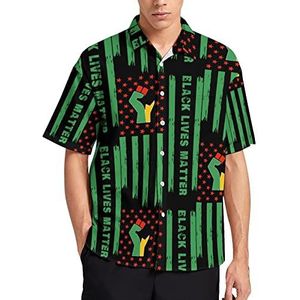 Black Lives Matter Hawaiiaans shirt voor mannen zomer strand casual korte mouw button down shirts met zak