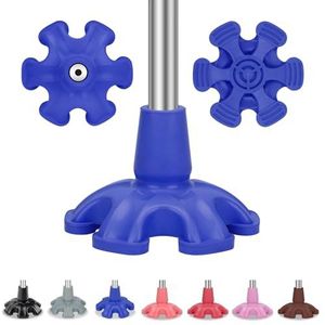supregear Stokpunt, 19 mm Zelfstaande Zware Rubber Vervangende Tip voor Wandelstok, Stabiele Zes Punten Antislip Stokpunt voor Opvouwbare Wandelstok, Accessoire voor Stok, Blauw