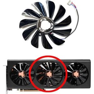 Voor XFX voor Radeon RX5600XT 5700 5700XT 6GB THICC III Ultra Snow Wolf Overseas Edition grafische kaart vervangende ventilator(Middle-fan)