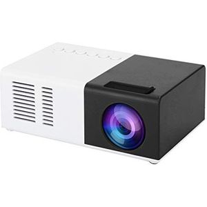 Mini-projector, 1080P Draagbare Videoprojector met Statief, Filmprojector voor Buiten, LED-thuisbioscoopprojector, 60"" Ondersteund, Compatibel met HDMI, VGA, TF, AV, USB(zwart)
