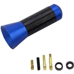 Audio- & videoantennes voor auto Universele autoantenne signaal 3,5 cm koolstofvezel dakradio korte antenne mini FM/AM auto-accessoires Autoradio Antenne(Blue)