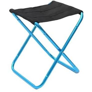 Opvouwbare campingkruk buiten campingstoel gouden aluminiumlegering klapstoel met tas kruk stoel vissen camping (kleur: blauw)