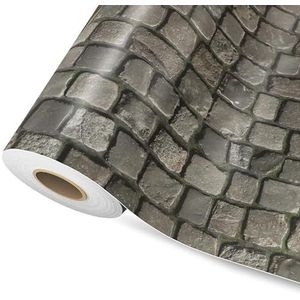 KARAT - PVC CV vinyl vloer | linoleum vloerbedekking per meter voor keuken 100 x 1000 cm geplaveide stenen