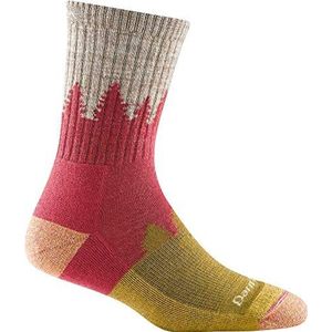 Darn Tough Treeline Micro Crew Midweight met Cushion - Medium Cranberry Merino Wool Socks voor Wandelen