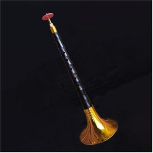 Volwassen Etnische Suona Ebbenhouten Paal Vergulde Hoepel D-sleutel Suona Chinees Traditioneel Houtblazersinstrument Suona voor Beginners