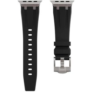 INSTR Siliconen Zachte Band Voor Apple Horloge 9 Ultra 2 49mm Serie 9 8 7 45mm 41mm Sport Rubberen Band Voor iWatch 6 5 4 se 44 42mm Armband(Color:B titanium,Size:38mm 40mm 41mm)