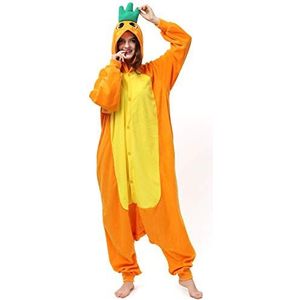 Katara 1744 Animal Onesie uniseks pyjama voor volwassenen, tieners (10+ ontwerpen), lichaamslengte 145-155 cm, wortel