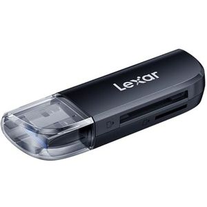 Lexar USB-A-lezer met dubbele sleuf, USB 3.2 Gen 1 tot 104 MB/s, USB-A voor SD/MicroSD/SDHC/SDXC-camerakaartlezer, OTG MicroSD-kaartlezer voor pc/laptop/tablet, LRW300U-BNBNG