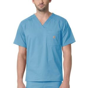 Carhartt Scrubs C16418 Heren Rugged Flex Modern Fit Ripstop Borst Pock - Large - Azuurblauw