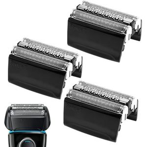 3 stuks vervangende scheerkop compatibel met Braun Series 5, 52B scheerkoppen reservemesjes scheerkop voor Series 5 5090cc, 5070cc, 5050cc, 5020s, 5030s, 5040s etc. (52B, zwart)
