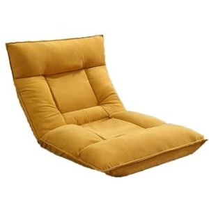 Enkele bank Zachte fauteuil Zitzak Zitschuim Fauteuil Woonkamerstoel Slaapkamer Club Receptie Ideaal voor leespauzes Afneembare hoes Gemakkelijk schoon te maken A geel