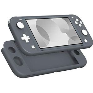 MoKo Beschermhoes compatibel met Nintendo Switch Lite, zachte siliconen hoes, rubberen antikras, schokbestendige behuizing, accessoires voor Switch Lite-console en controller, grijs