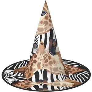SSIMOO Zebra en giraffe Halloween feesthoed, grappige Halloween-hoed, brengen plezier op het feest, maken je de focus van het feest