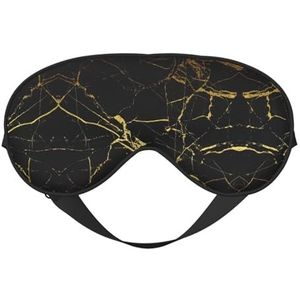 Goud Zwart Behang Afdrukken Dubbelzijdig Zacht Oogmasker Omkeerbaar Ontwerp, Verstelbaar voor Snug Fit, Blokkeert Licht Oogmasker