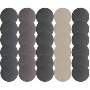 DHRCONPA 30 stuks 125 mm 5 inch nat en droog klittenband schuurpapier schijven schuurpapier for het polijsten van hout en metaal