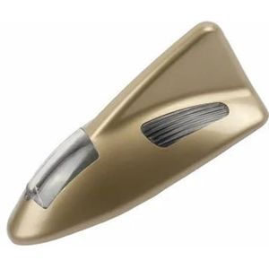 Audio- & videoantennes voor auto Auto haaienvinantenne Zonne-dak met anti-achteruitrijwaarschuwingslicht Accessoires - Geschikt voor alle auto's Autoradio Antenne(Gold)