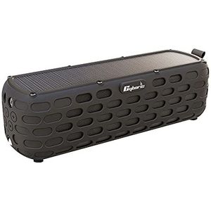 CYBORIS Solar Speaker, 30 Uur Playtime, 20 W Draagbare Bluetooth 5.0 Stereo Luidspreker, TF-kaart, Zonne-energie, Schokbestendig, Waterdicht (Zwart)