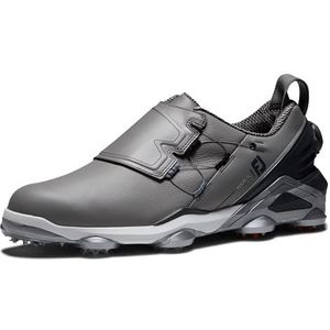 FootJoy Men's Tour Alpha Boa Golf Shoe, Grey/Charcoal/Orange, 8