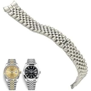dayeer 316L roestvrijstalen 20 mm horlogeband voor 36 mm Rolex Datejust 116233 116234 zilver gouden massieve metalen horlogeband (Color : Silver Gold, Size : 20mm for RLX)