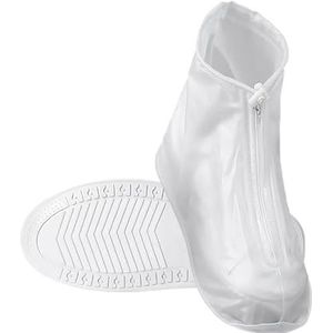 1 paar witte transparante waterdichte schoenhoezen, herbruikbare waterdichte schoenhoezen, wasbare schoenhoezen, antislip rubberen zolen