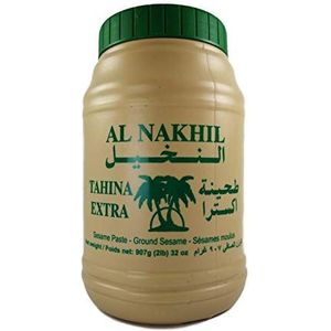 Tahina Tahini gemalen sesamzaad oliepasta Al Nakhil 100% natuurlijk 907g