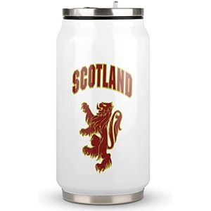 Schotse ongebreidelde leeuw reismok met deksel cola beker geïsoleerde beker waterfles theekop voor vrouwen mannen
