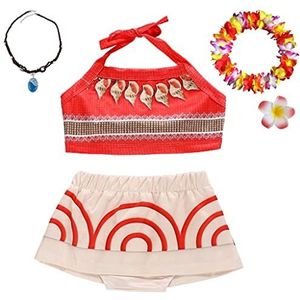 Lito Angels Prinses Vaiana Tankini met Accessoire Badpak voor Baby Meisjes Maat 92 Leeftijd 18-24 Maanden Markeringsnummer 90