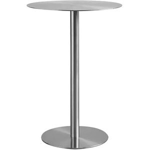 Ronde bartafel, cocktailbistrotafel pubtafels roestvrijstalen salontafel bijzettafel, keukeneettafel hoge tafel drinktafel bijzettafel voor kleine ruimtes (Size : 60x60x75cm)