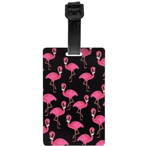 Bagagelabel voor koffer koffer tags identificatoren voor vrouwen mannen reizen snel spot bagage koffer mooie roze flamingo's