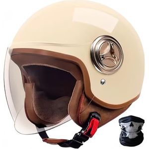 3/4 Retro Motorhelm, Scooterhelm Met Vizier, ECE Goedgekeurde Retro Jethelm Voor Heren En Dames, Bromfiets, Motorfiets Voor Vespa, ATV, Bromfiets 9