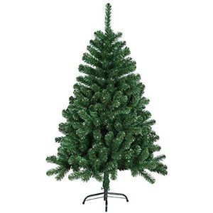 Hengmei Kunstkerstboom 210 cm, kerstboom van pvc, groen, met metalen standaard, ca. 750 twijgen, Lena kerstdecoratie (groen pvc, 210 cm)