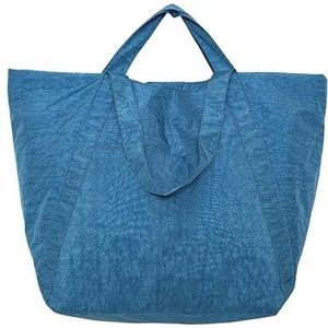 Norsenvia Extra grote tote bag met ritssluiting en binnenzak, strandtas, opvouwbare reistas, shopper, opbergtas, werktas, schoudertas, blauw