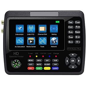 V10 Finder Pro Digitale Satellietzoeker 4,3-inch LCD-satellietzoeker Satellietsignaalzoeker Meter Satellietmeter Satfinde Satellietdetector voor tv-ontvanger