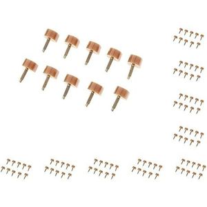 10 Set Hoge Hak Tips Kranen Schoen Reparatie Vervanging Deuvels Stiletto Pads 10Mm Dunne Pin, Abrikoos Fijn 10mm