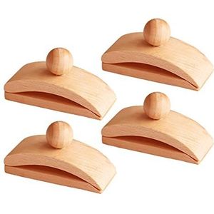 Quilthangers, 4-delige quilthangers voor wandkleden, houten vloerkleed wandhangers, zelfklevende wandtapijtclipsTapestryhangers voor muur, dekenmuur Houten hangerclips voor thuis woonkamer