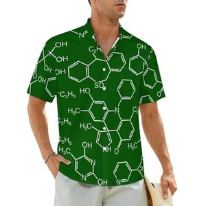 Chemistry Science herenhemden, korte mouwen, strandshirt, Hawaïaans shirt, casual zomershirt, XL