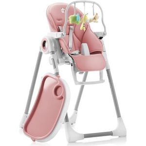 Verstelbaar, Inklapbaar, Baby Kinderstoel met speelgoedboog - Baby Kinderstoelen met 7 verschillende hoogtes, Verstelbare zitting met 5 verschillende standen - Kinderstoelen, Afneembaar dienblad, Schoon te vegen, Comfortabel