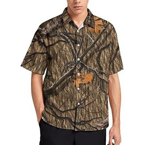 Deer Hunter Camo Patroon Hawaiiaans shirt voor mannen zomer strand casual korte mouw button down shirts met zak